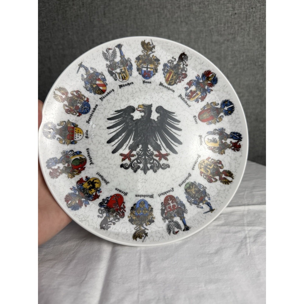 Reutter Porzellan West Germany Collector Plate‎ German Coat of Arms Cities